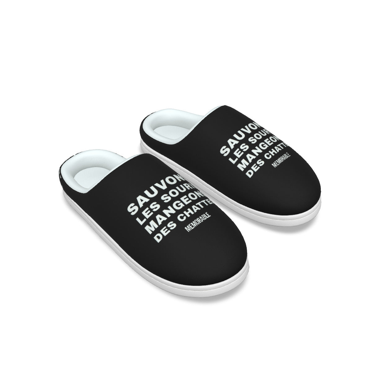 Pantoufle "SAUVONS LES SOURIS"