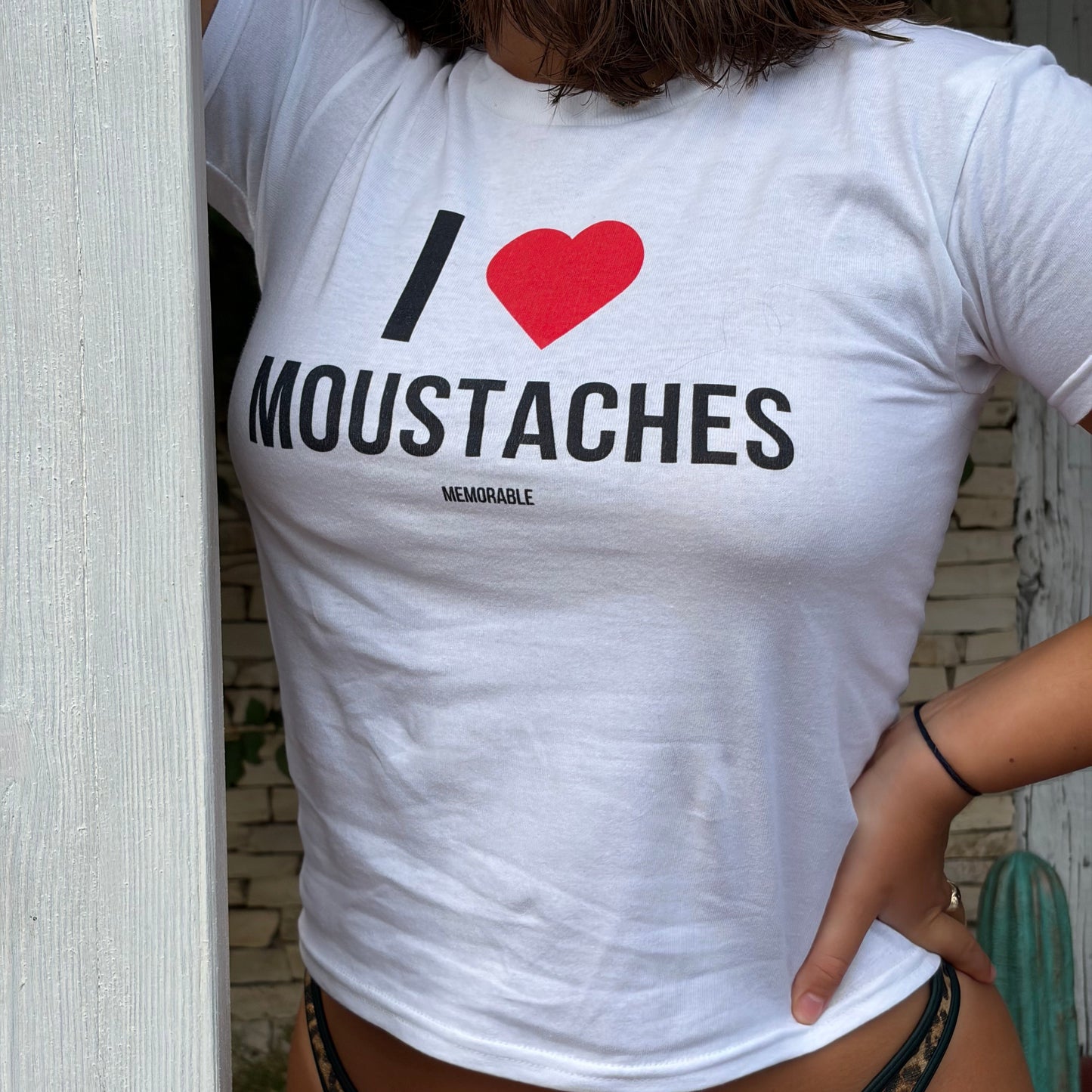 Baby Tee "I ❤️ Moustaches"
