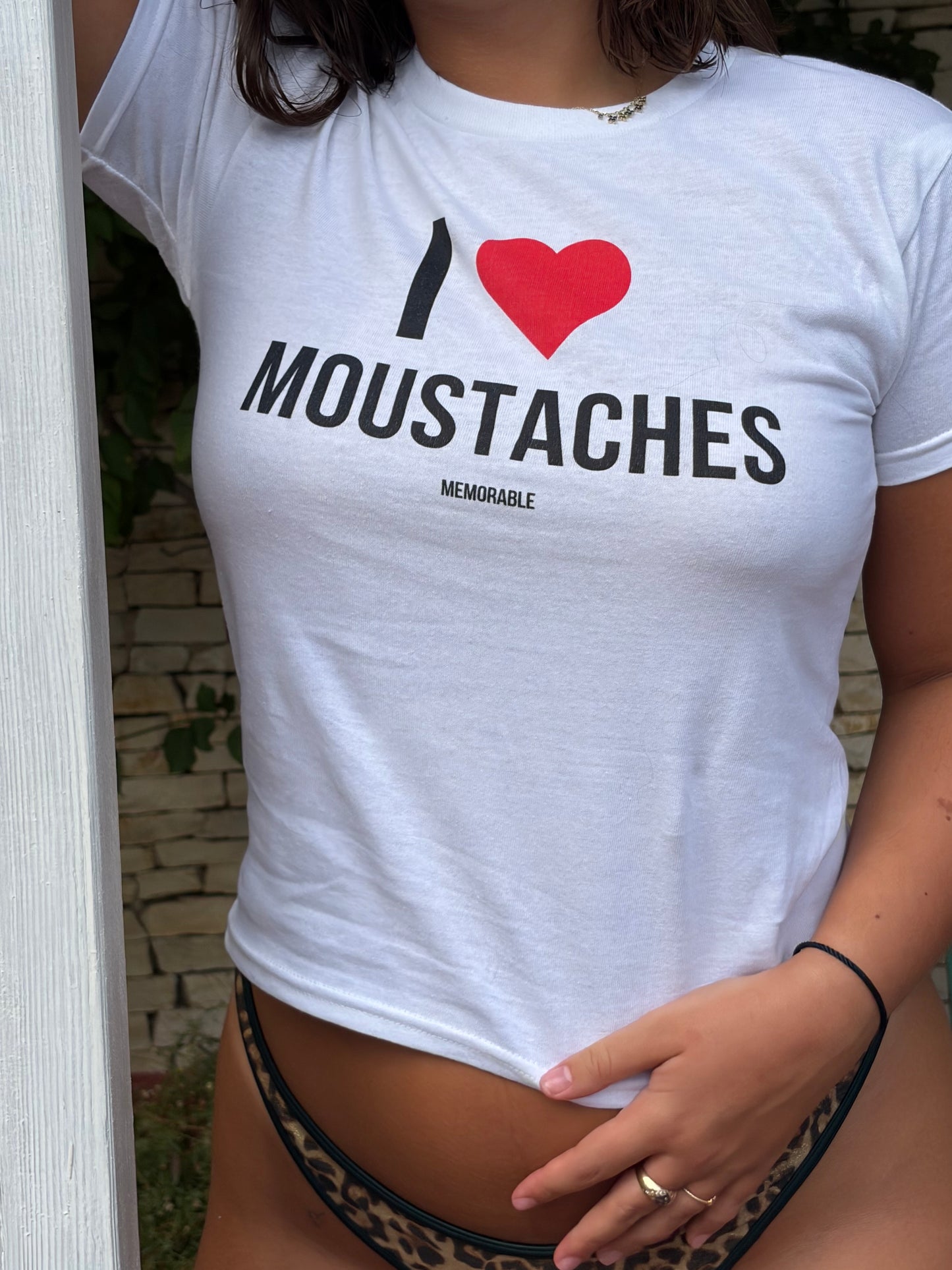 Baby Tee "I ❤️ Moustaches"