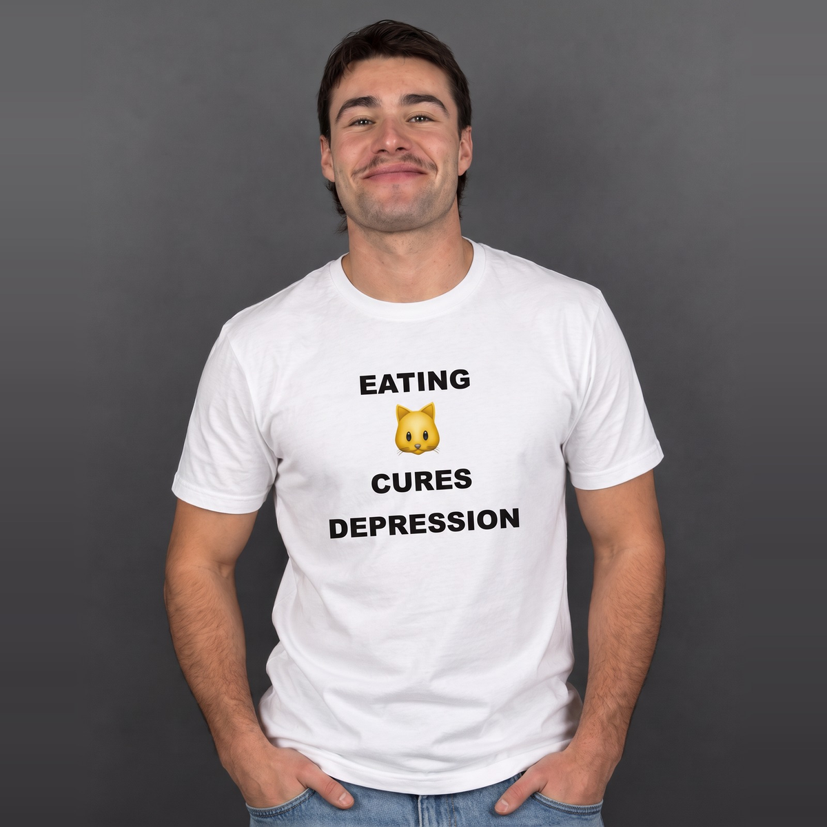 T-shirt Eating cures depression porté